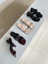 Double Straps Open Toe Block Heel